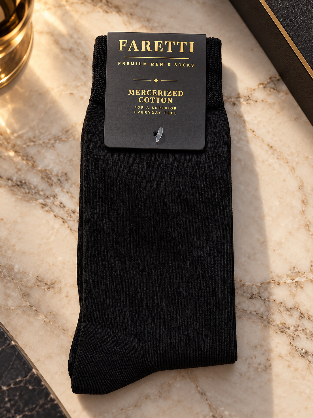 Black Premium Faretti Socks – Noble Mercerized Cotton