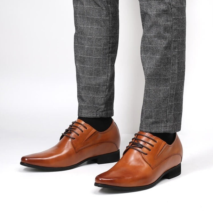 Brown Elevator Shoes Antonio +3.15 Inches